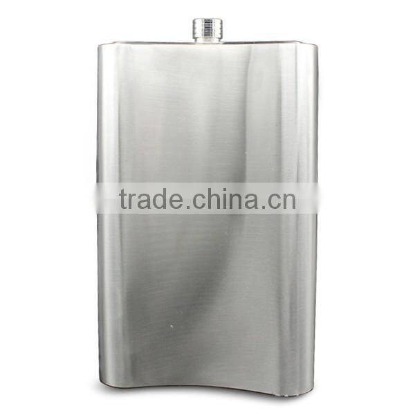 178oz Stainless steel hip flasks laser welding mirror flask with leather package