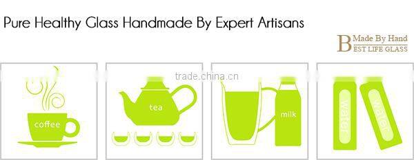 Funky Handmade Ti-Borosilicate Glass Heat-Resistant Tea Filter Bottle