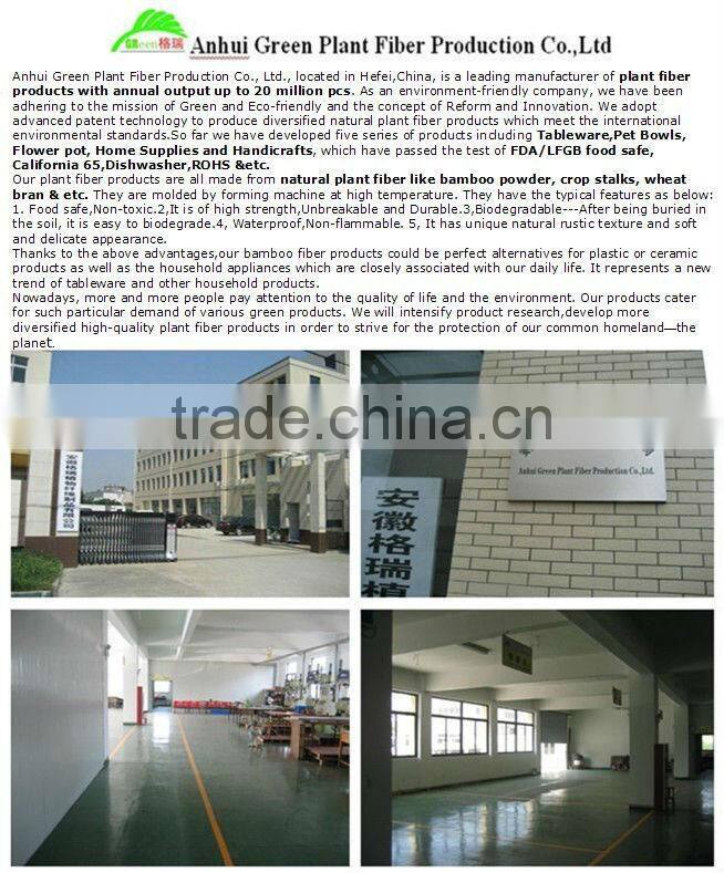 bio & eco square bamboo fiber flower pots