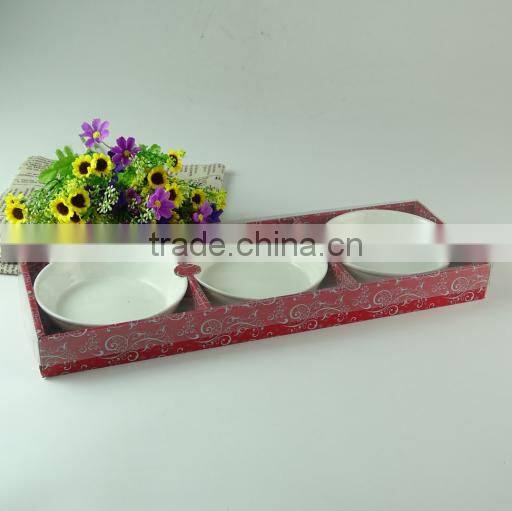 Wholesale Stock Ivory Porcelain Soap Dish Set with color box