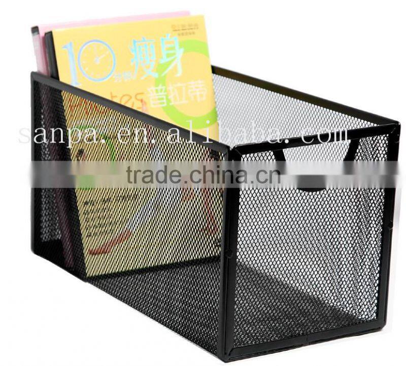 High Quality Home Storage/Office Desk Stationery Storage Metal Mesh Black CD Box/CD Rank