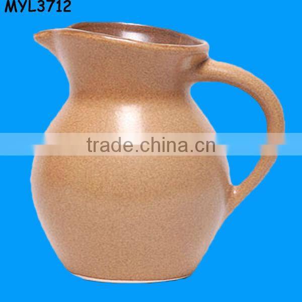 Matt artistic black pottery decanter