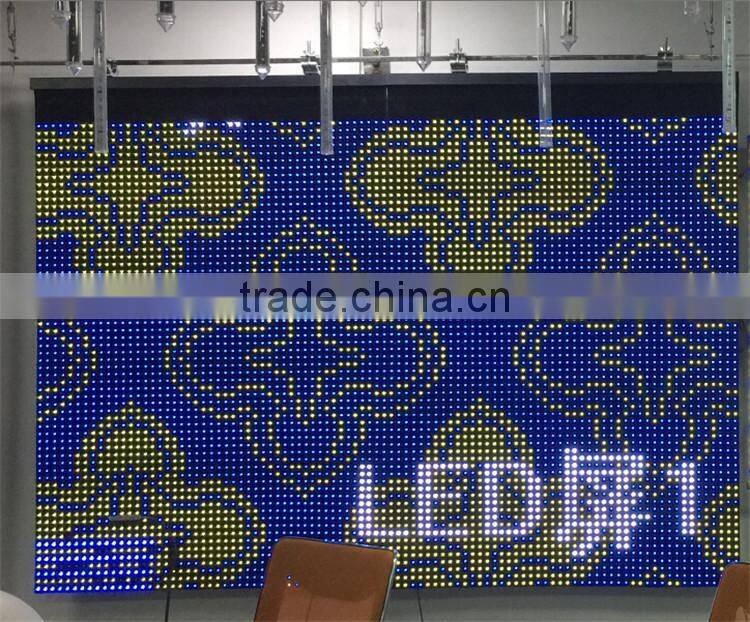 Crutain wall Indoor large video screen flexible led curtain display