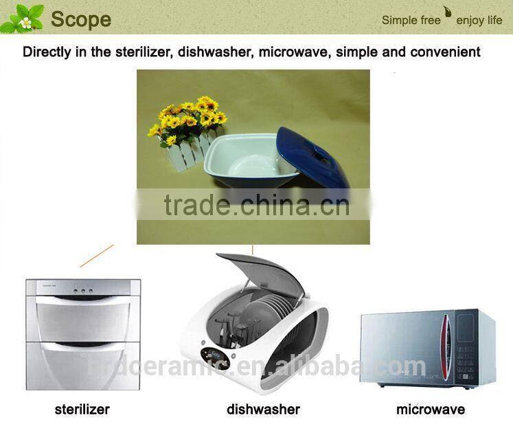 Round Shape with lid Ceramic Bakeware