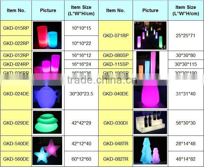 GLACS Control RGB True Color LED Decoration Plastic Columns