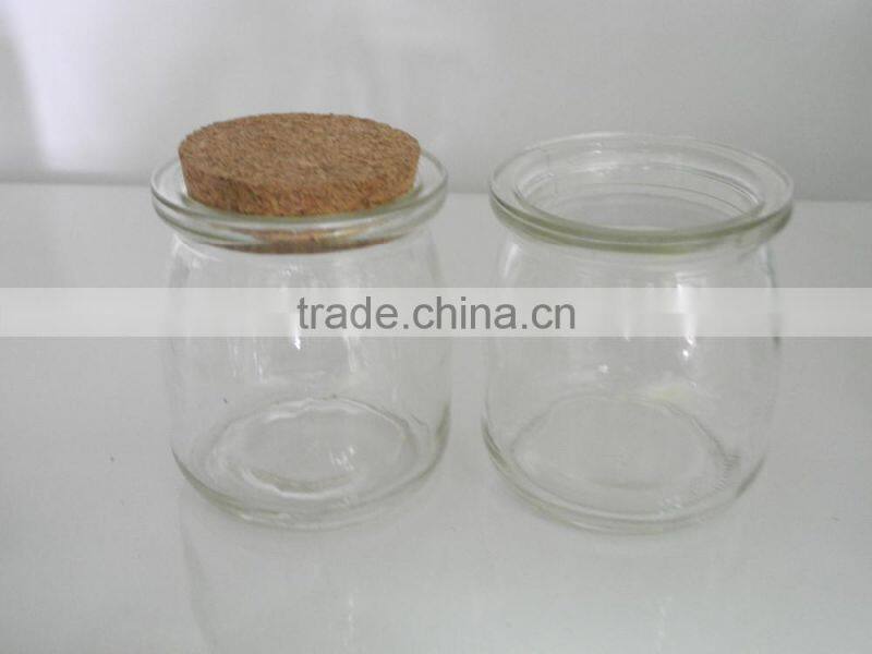 wholesale mini glass pudding jar with cork