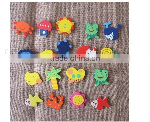 wooden animal fridge magnets