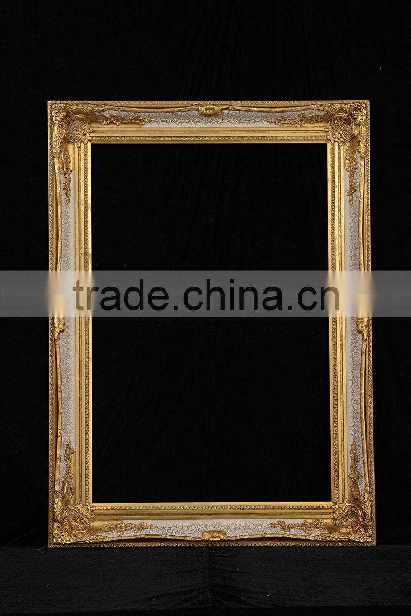 Golden Picture Frame with White Crack