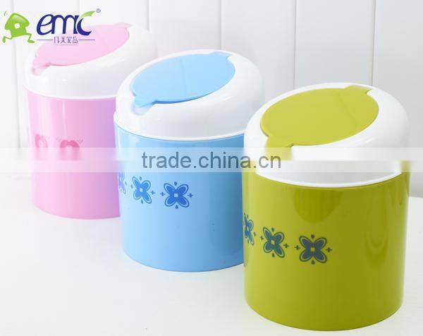 Little plastic dumpster with lid round 205