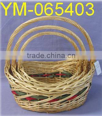 Colorful Boat Shaped Willow Basket