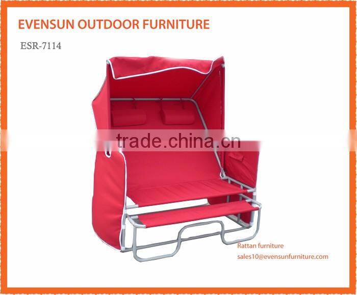 weatherproof and fireproof outdoor synthetic rattan Lounger Sofa