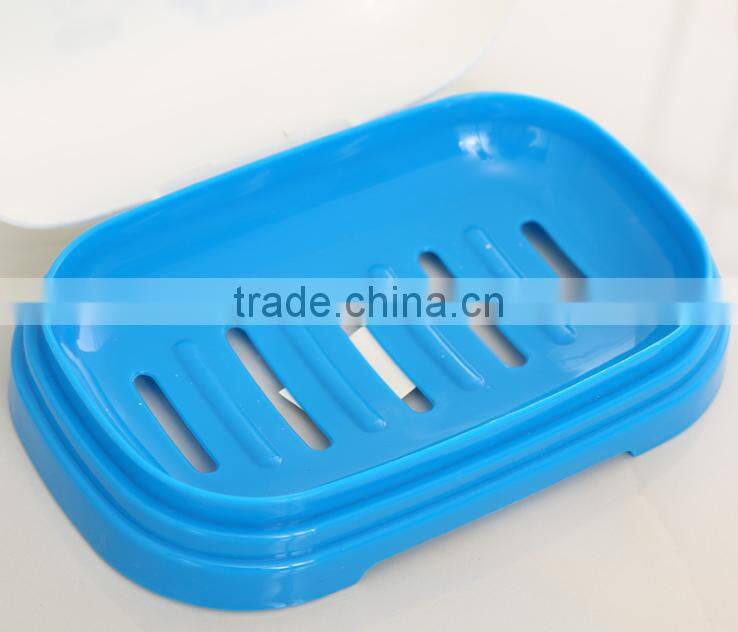innovative design portable elliptic plastic soap dish box with draining tray