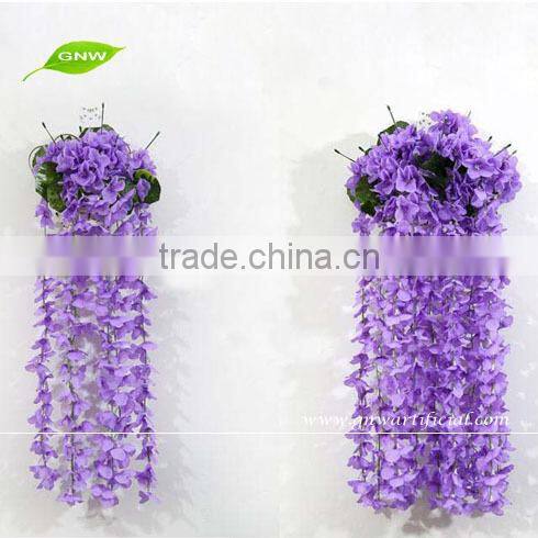 GNW FLV01 China Artificial Flowers Silk Wisteria Wedding Wreath Hanging Wedding Flower Decoration