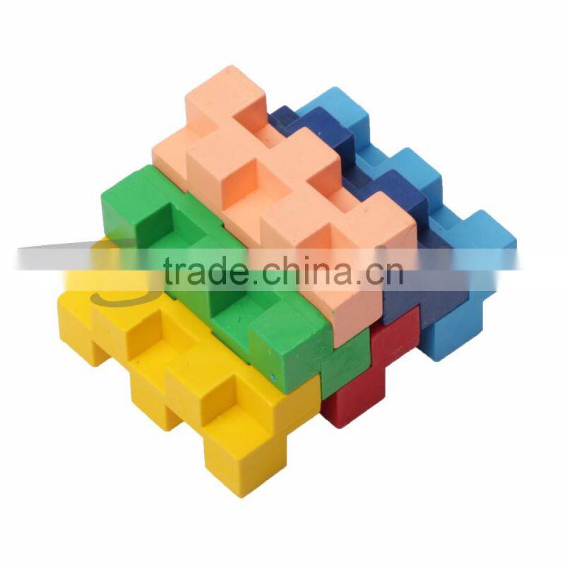 Cartoon Pattern 6Pcs Pack Puzzle Bath Crayon