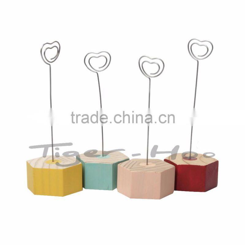 Promotional Cheap Price Wooden Fancy Memo Clip Metal Cube