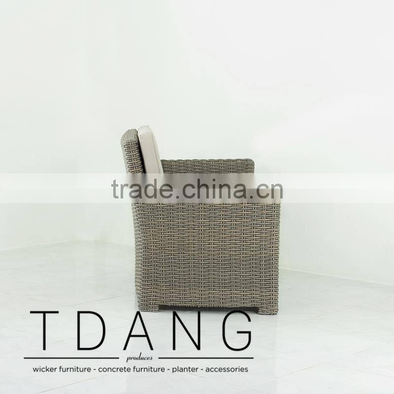 Palm Harbor K-D Wicker Sofa - Contemporary Rattan furniture bench.
