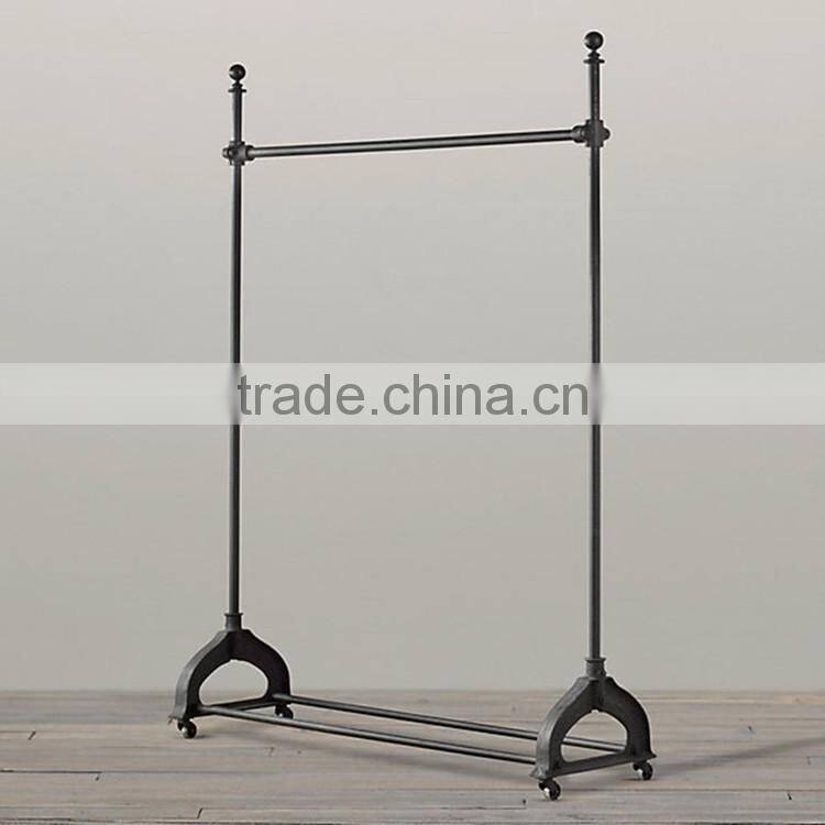 Fashion design super mall clothes store hanging metal clothes display rack