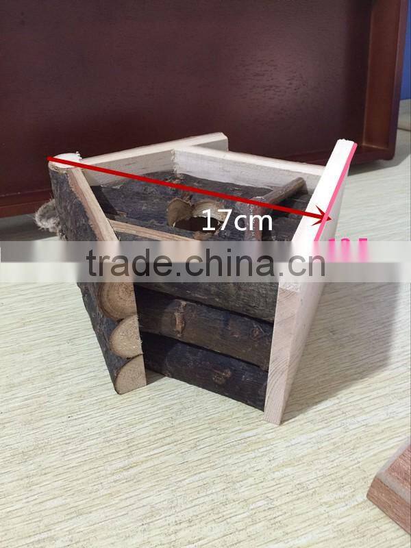 Wholesale cheap natural wooden bird nest toys