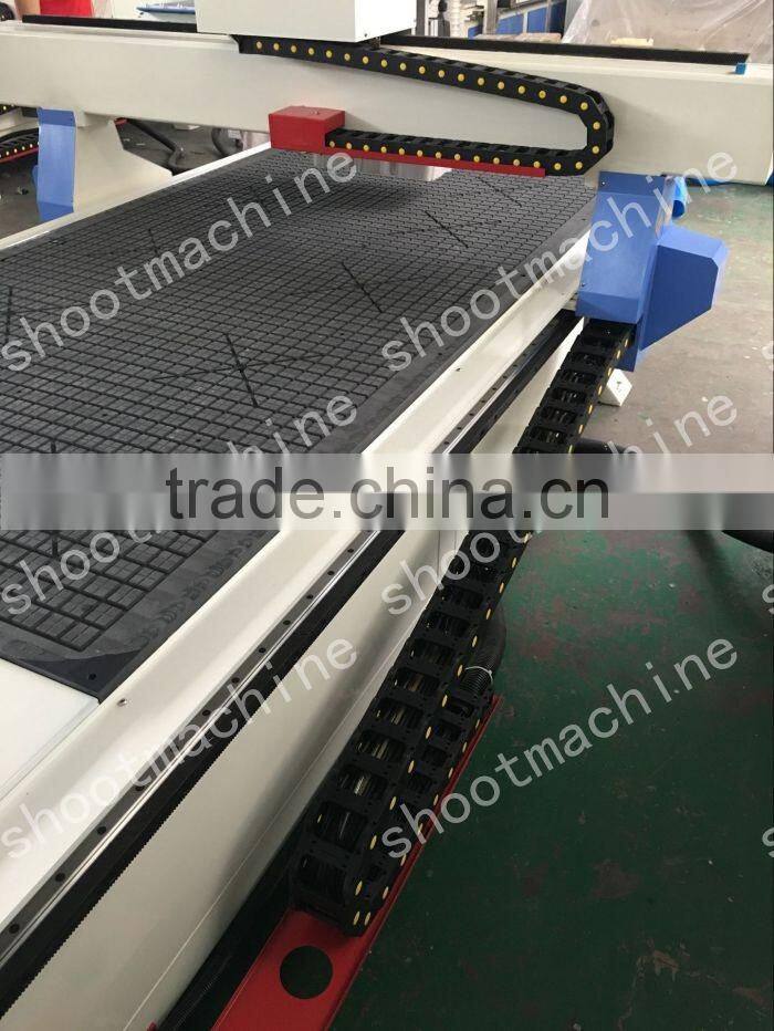 CNC Router Three-head Machine SH1325TS with Travelling area 1260x2500mm and Working area 1240x2480mm and Table size 1300x2500mm
