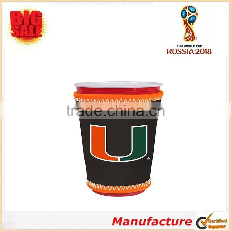 2018 World Cup Neoprene Sleeve High Quality Cheap Price Promotional Gift Cup Sleeve Fitting Plastic Cups/Pint Glasses/Coffee Cup