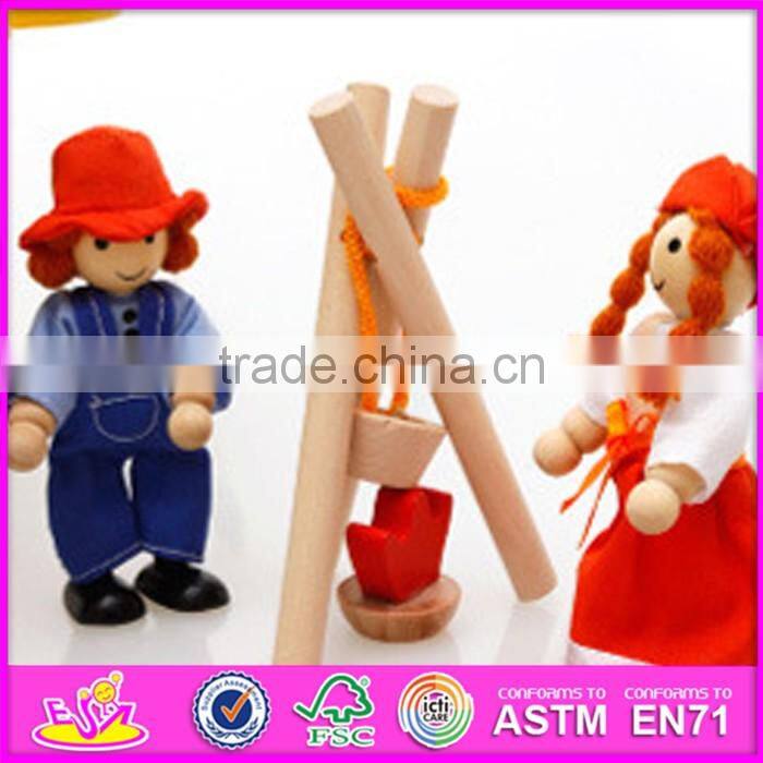 2017 New design children pretend play wooden diy kitchen toy W03B058