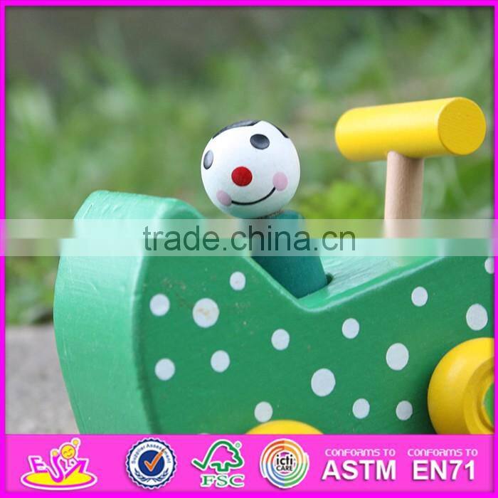 2017 New products kids animal toy wooden toy car plans W04A324