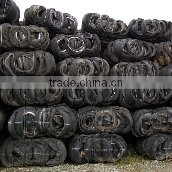 Used tire baler for tire recycling machine