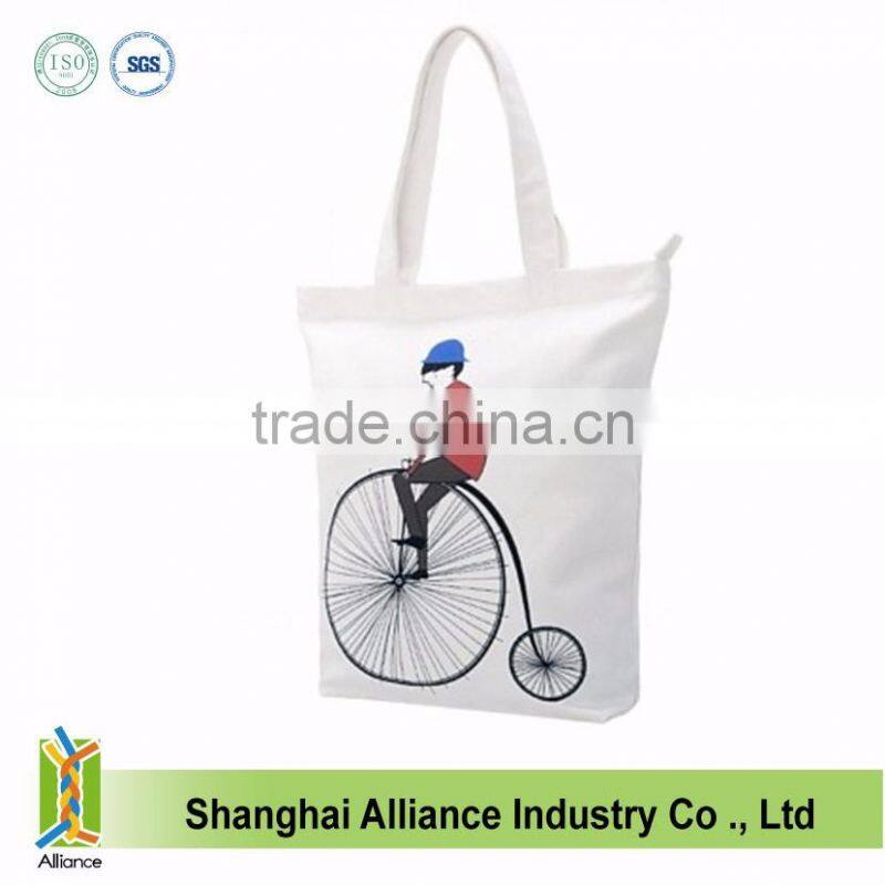 Wholesale Promotional Shopping Reusable Tote Plain White Cotton Bag