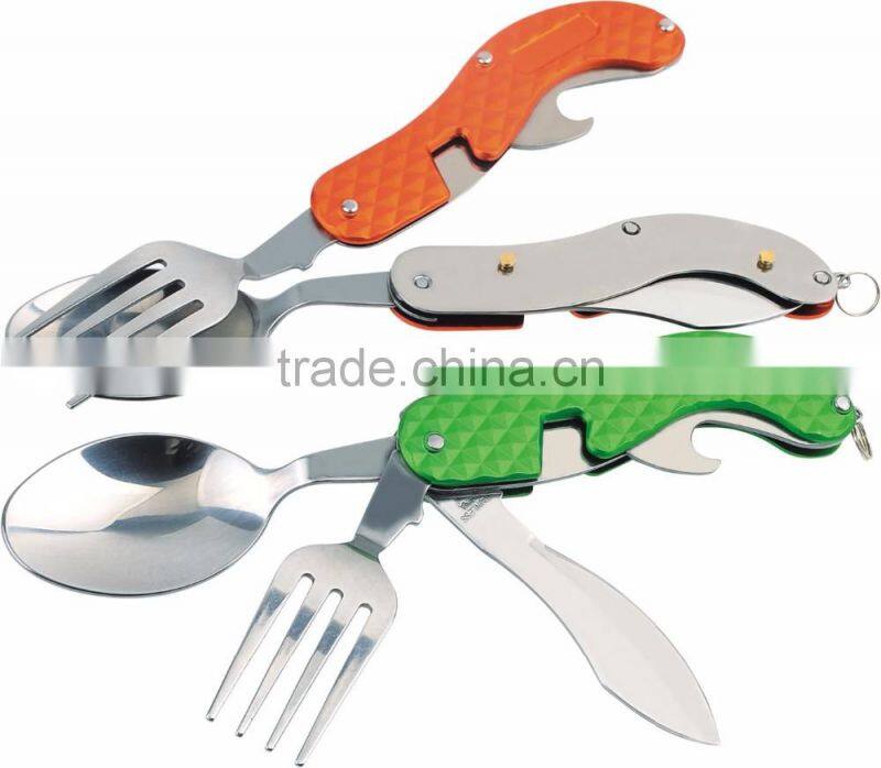 Camping cutlery set, outdoor cutlery, detachable folding camping cutlery