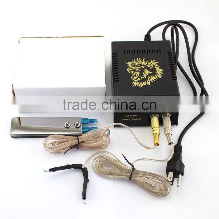 NEW LCD Digital Tattoo Machine Power Supply Clip Cord Stainless Steel Foot Pedal