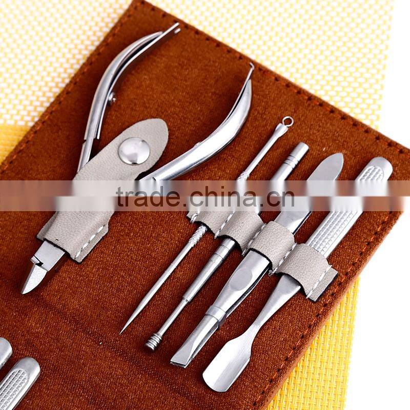 CBF01 OEM factory price newly 12pcs stainless steel nail manicure sets
