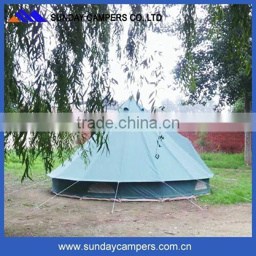 Wholesale 5m fabric China winter round canvas bell tent