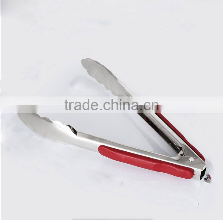 Kitchen food tong heat resistant stainless steel tongs for barbecue