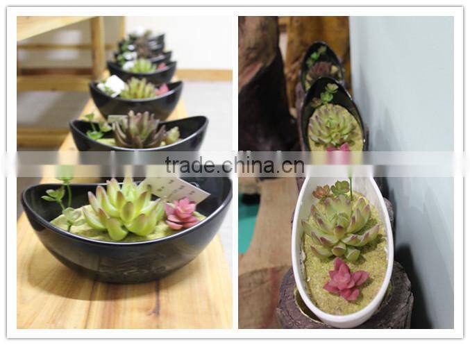 Artificial mini plant potted succulent combination mini succulent
