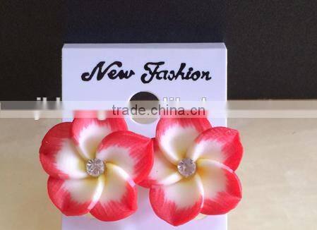 Hot sell Hawaiian plumeria Flower stud earring Designs for Women