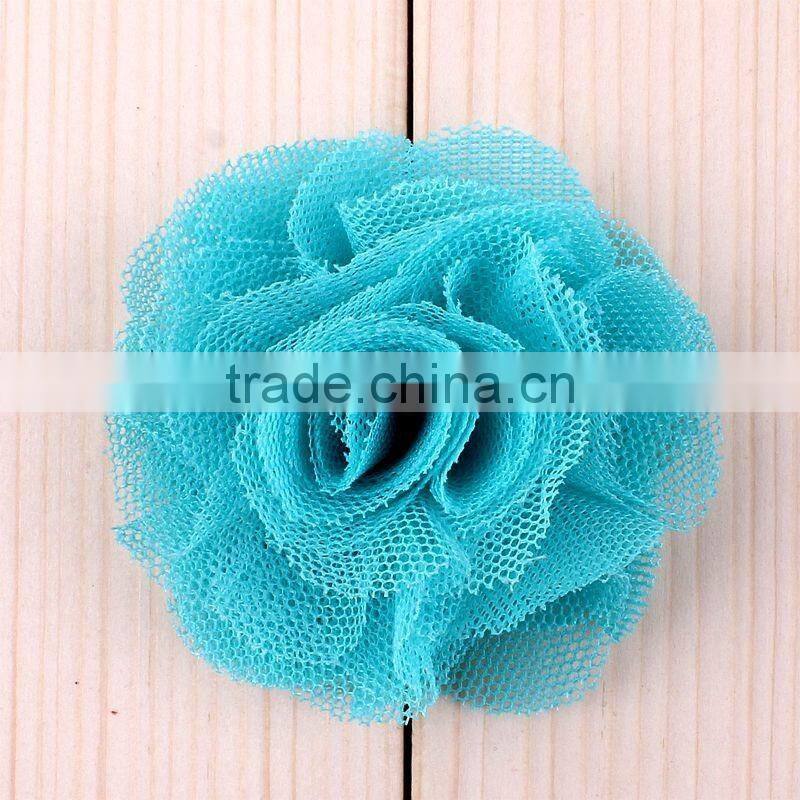 handmade mesh flower clip for kids hair accessories