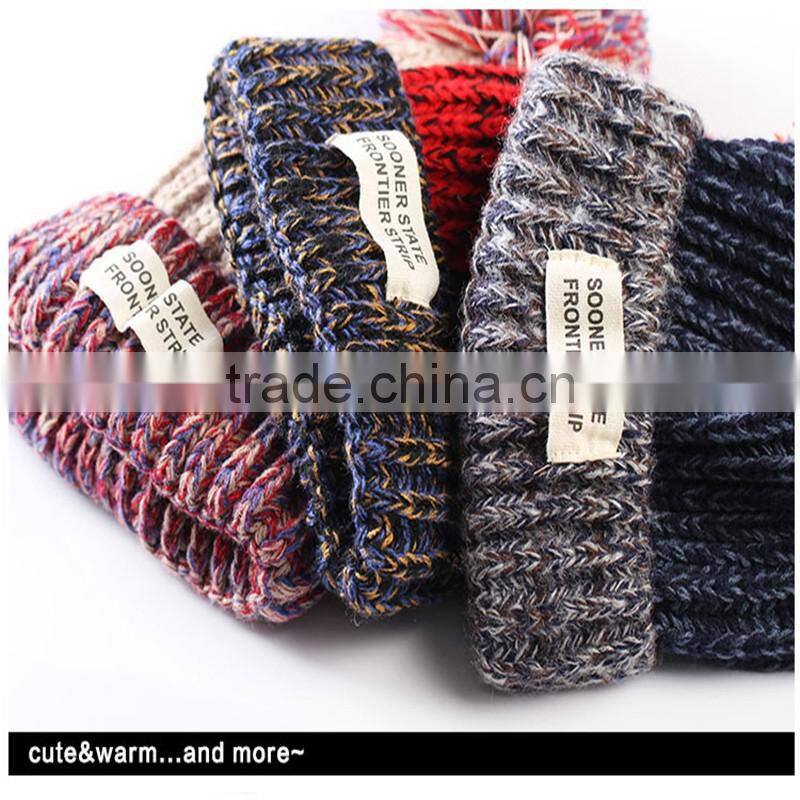 Wool hat children winter tide South Korea Korean new cashmere earmuffs plus parent-child knit hat female winter young lovers