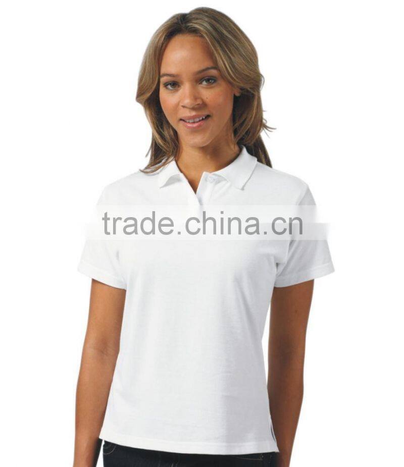manufacturer Custom slim fit tee sports shirts white polo woman t shirt