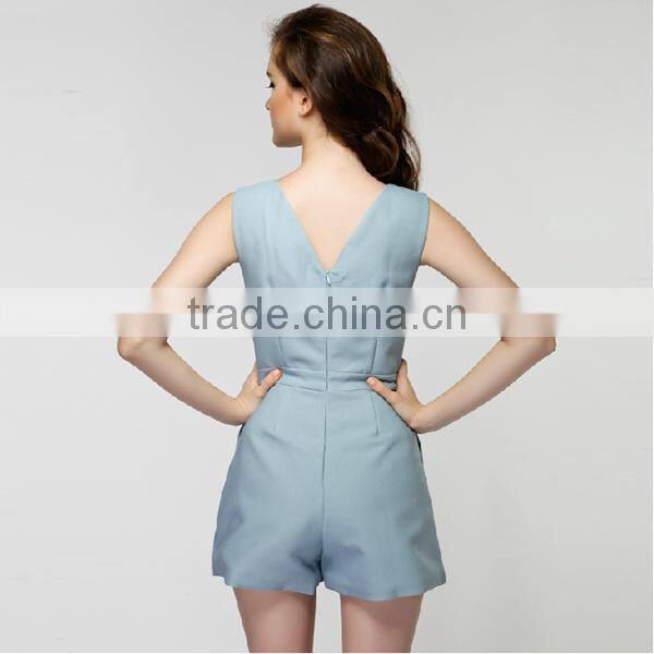 New fashion Korean style women casual romper sleeveless short adult romper