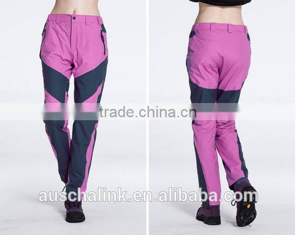 custom women nylon breathable and waterproof ski pants fashion design