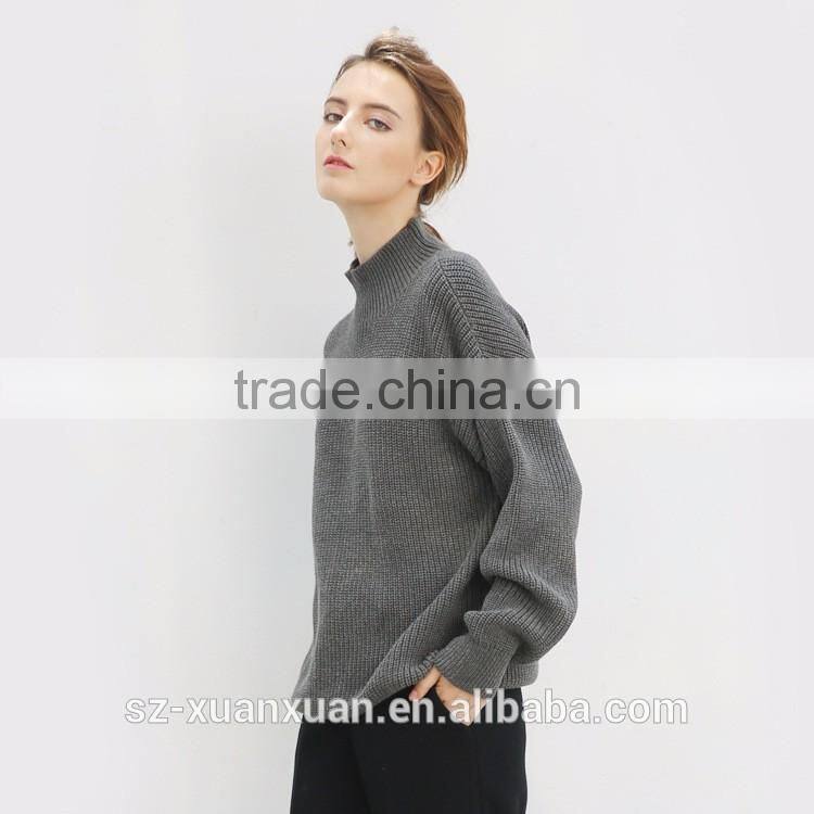 Wholesale winter white women's turtleneck sweater 2016