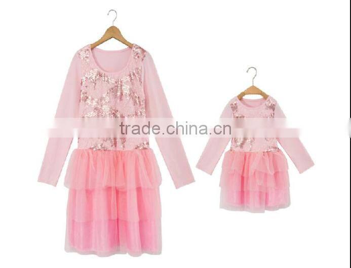 Mother and daughter skirt,modal cotton,fashion design,cross stripe.