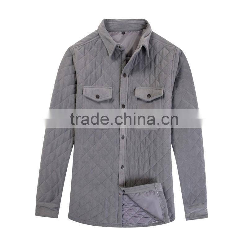 2016 hot sale oem service fashion style polar fleece warm shirt fleece jacket