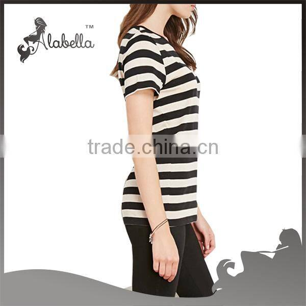 Classic Striped Tee Casual t shirts China tshirts manufacturer