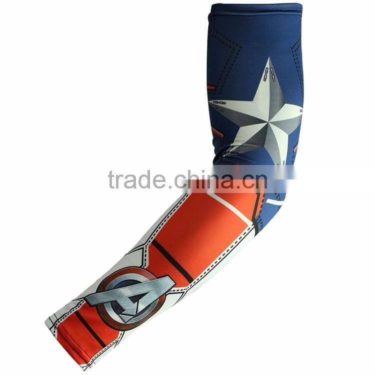 Custom sublimation printing lycra sleeve Compression Arm Warmers for men