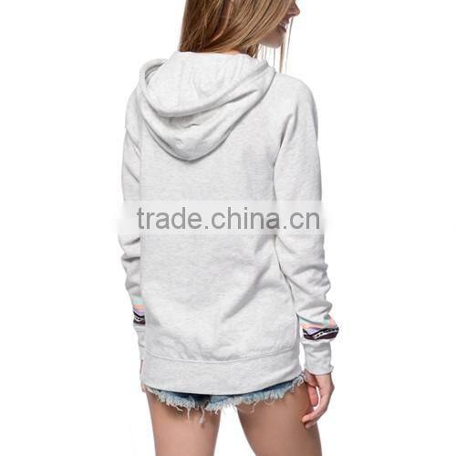 Fashion women grey print hoodie sweatshirt custom in Nangchang