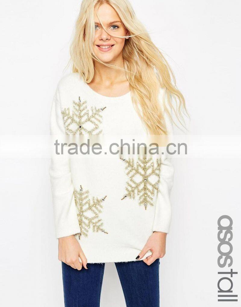 beautiful Christmas pullover sweater designs for women