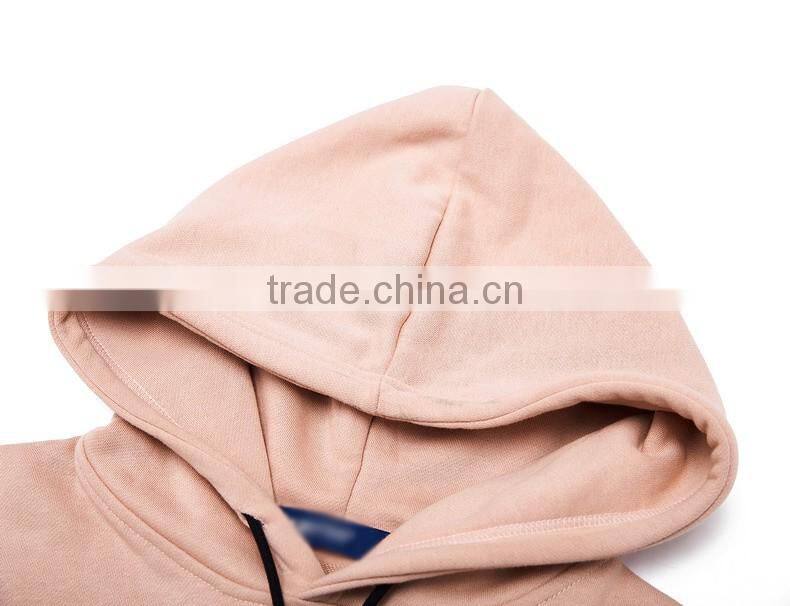 2017 spring Causual long sleeve plain dyed blank 220g 100% cotton custom logo men gym pullover hoodie