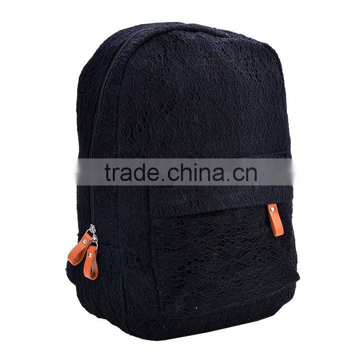 Women Lace Cute Backpack Tote Handbag Black white backpack