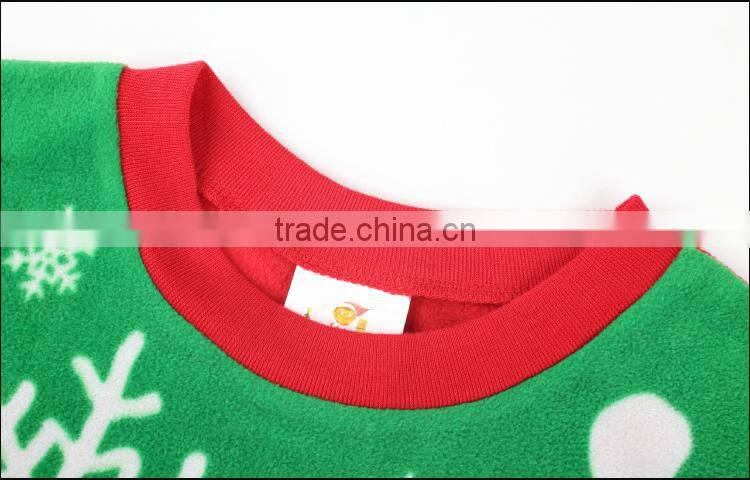 snowman printing boy pajamas fashion sleeping wear green pajamas